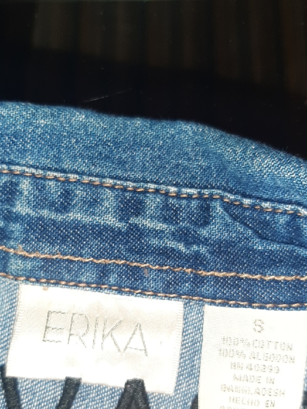 Erikaπ"ENJOY THE JOURNEY-TRAVEL" Denim Jacket, Embroidered Paris Motifs Sz 8/M - Picture 8 of 10